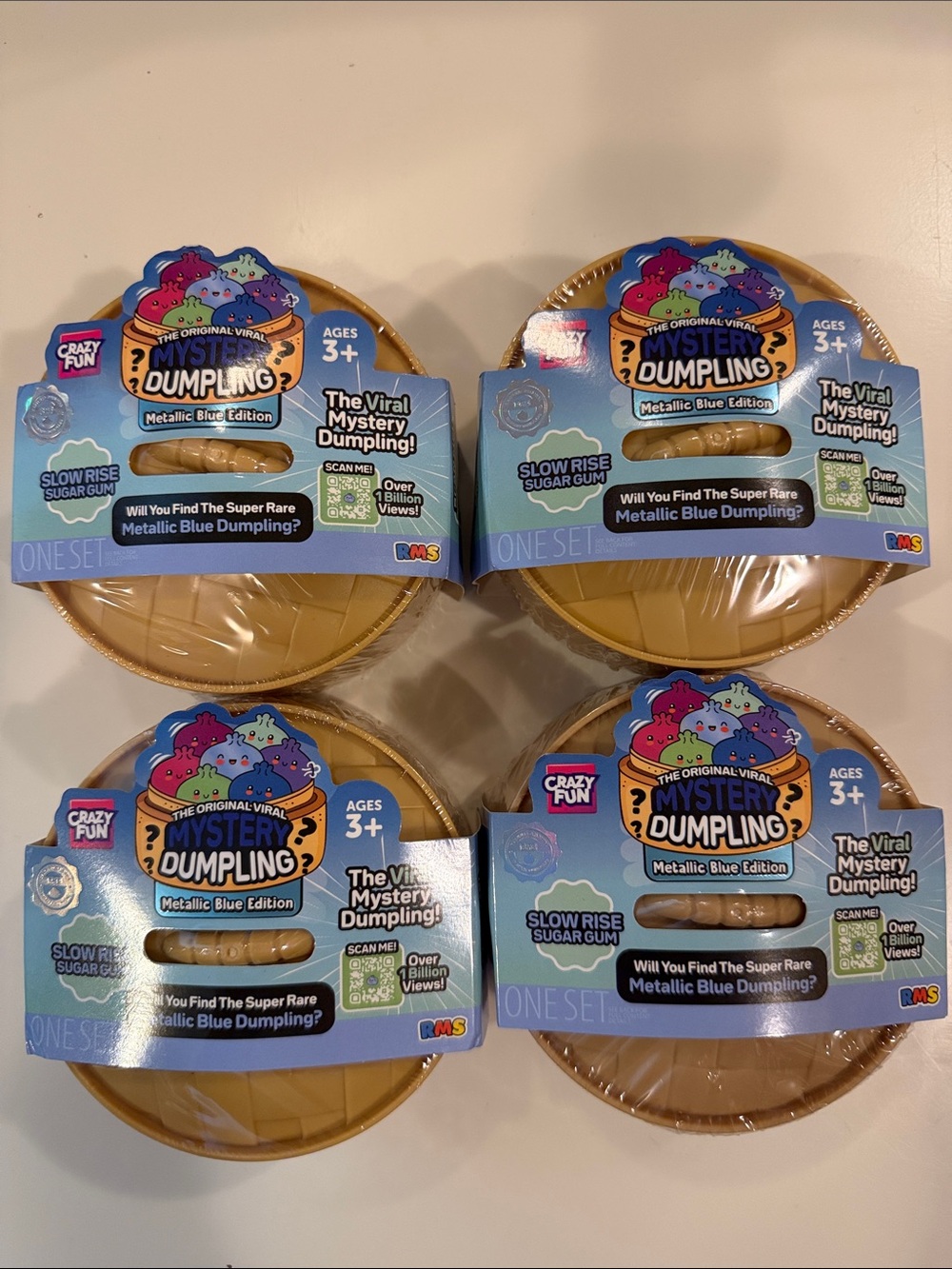 Mystery Dumpling Metallic Blue Edition - Gold Case (Set of 4)